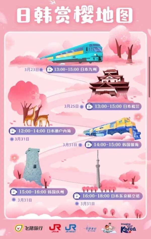 Taobao Fliggy Livestream Cloud Travel Live in Japan and Korea’s